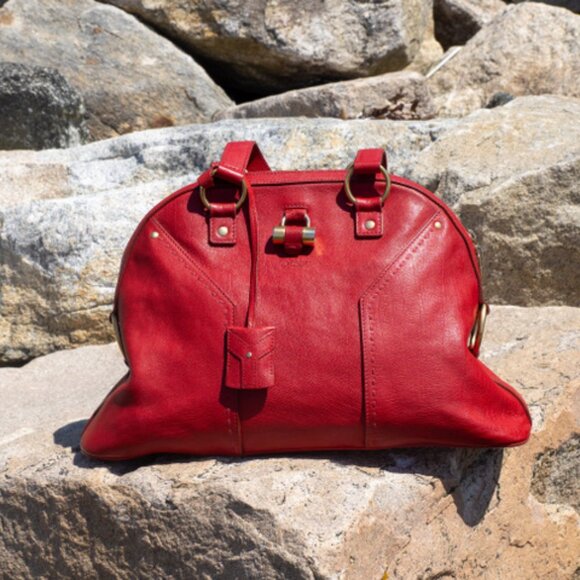 Yves Saint Laurent Large Red Muse Bag - Picture 16 of 16